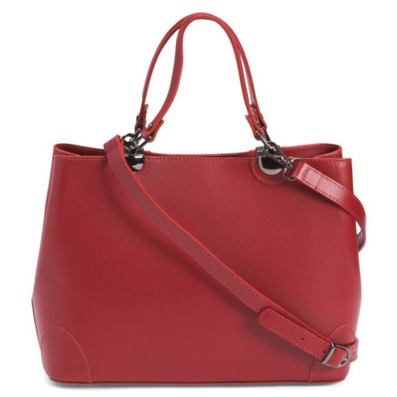 DIVINA FIRENZE Leather Triple Compartment Satchel